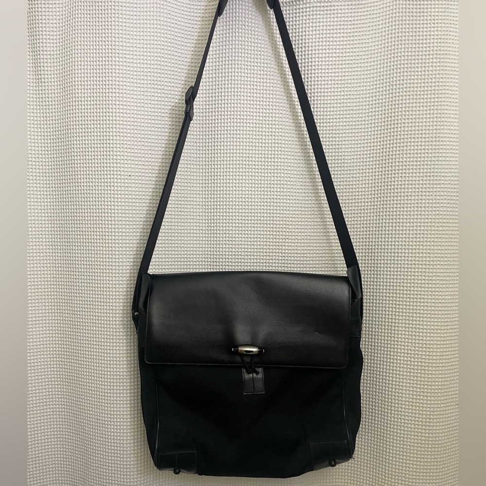 MONTBLANC leather crossbody bag made in italy